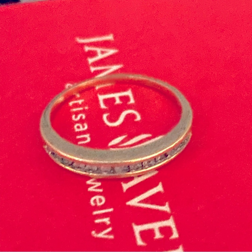Size 6 10k gold ring with diamonds